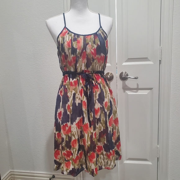 ANTHROPOLOGIE Moulinette Soeurs Pond Reflections Silk Dress Sz. 4 - Picture 13 of 14